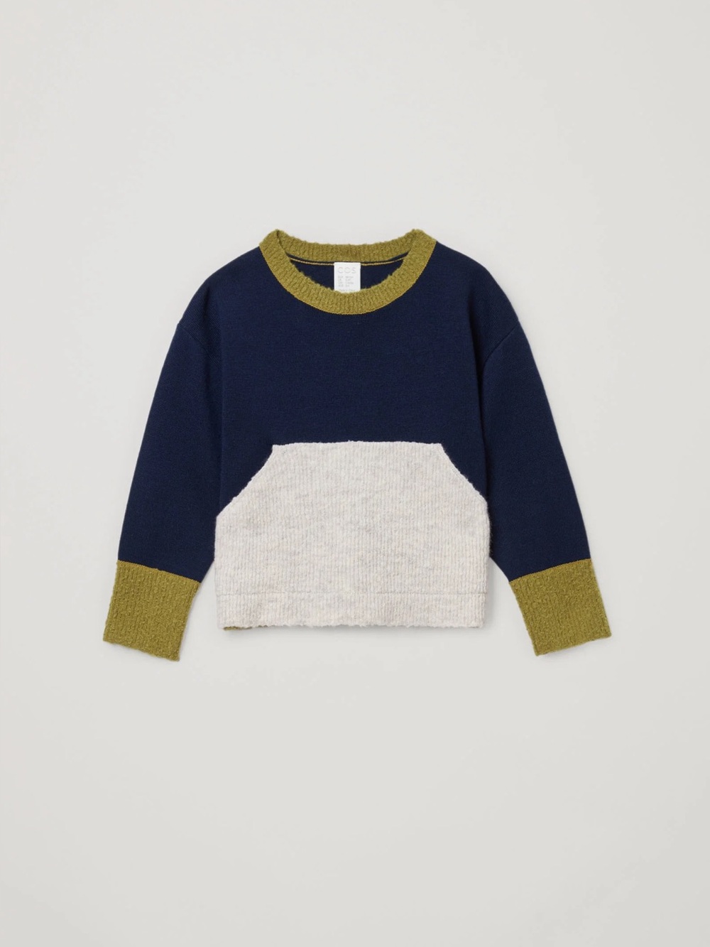 COS kids merino wool color block sweater